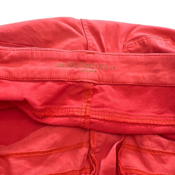 Chico's Crop Pants Size 3 XL Petite Pink So Lifting Capri Summer Bright Color - Picture 4 of 13